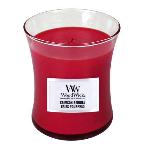 Svíčka oválná váza WoodWick Červená jeřabina, 275 g