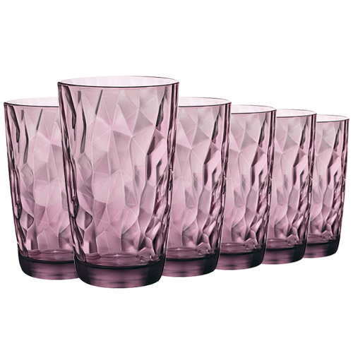 Skleničky Bormioli Rocco Diamond Cooler Glass | 1394910 | 6 x 470 ml | fialová | 14,3