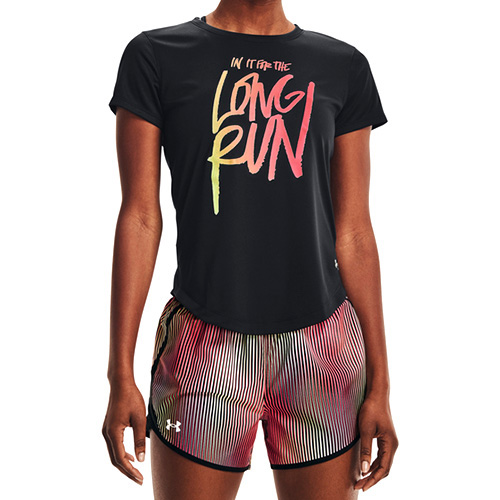 Under Armour UA Long Run Graphic SS-BLK | 1365656-001 | XS