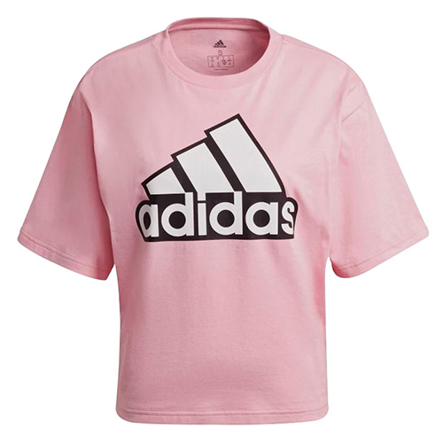 Dámské tričko Adidas W BLUV Q1 CRO T | HC9184 | LTPINK/WHITE | L