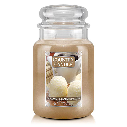 Svíčka ve skleněné dóze Country Candle Kokosový marshmallow, 680 g