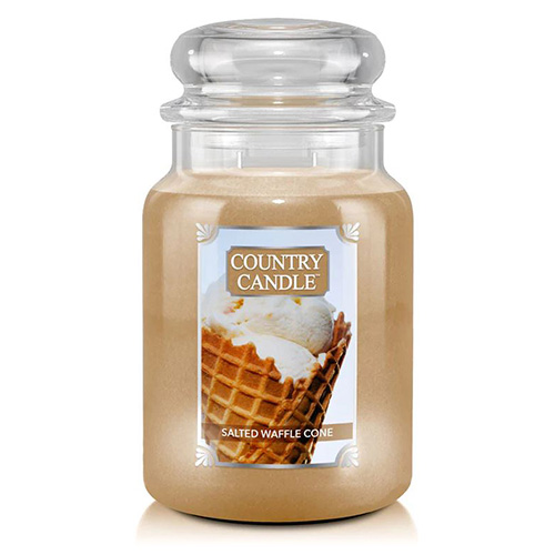 Svíčka ve skleněné dóze Country Candle Slaný vaflový kornoutek, 680 g