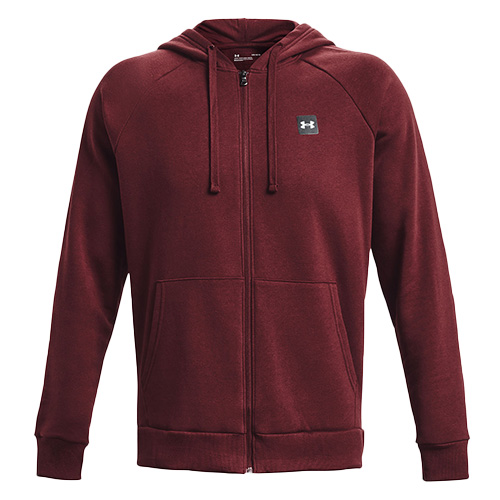 Under Armour UA Rival Fleece FZ Hoodie-RED | 1357111-690 | LG