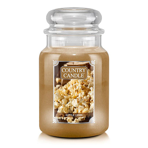 Svíčka ve skleněné dóze Country Candle Sladko-slaný popcorn, 680 g