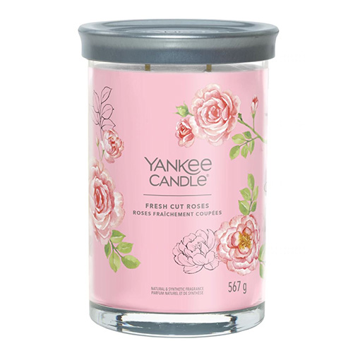 Svíčka ve skleněném válci Yankee Candle Čerstvě nařezané růže, 567 g