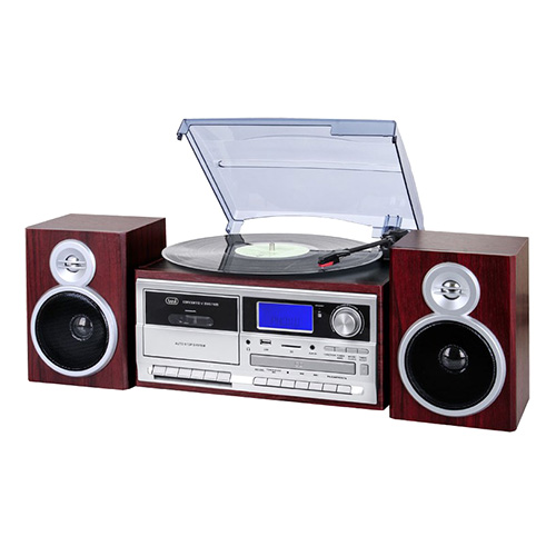 Mikrosystém Trevi TT 1070 E/WD, Bluetooth, gramofon, FM rádio, CD / MP3 přehrá